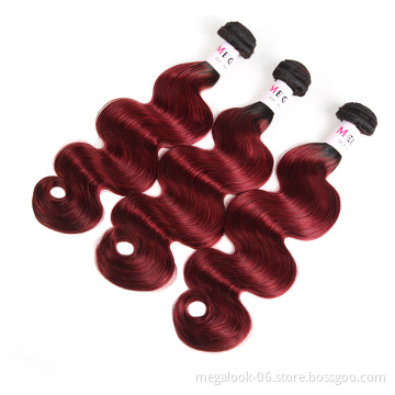 Ombre Body Wave Products Virgin Brazilian Hair/Peruvian Hair/Indian Hair Wholesale Malaysian Virgin Hair